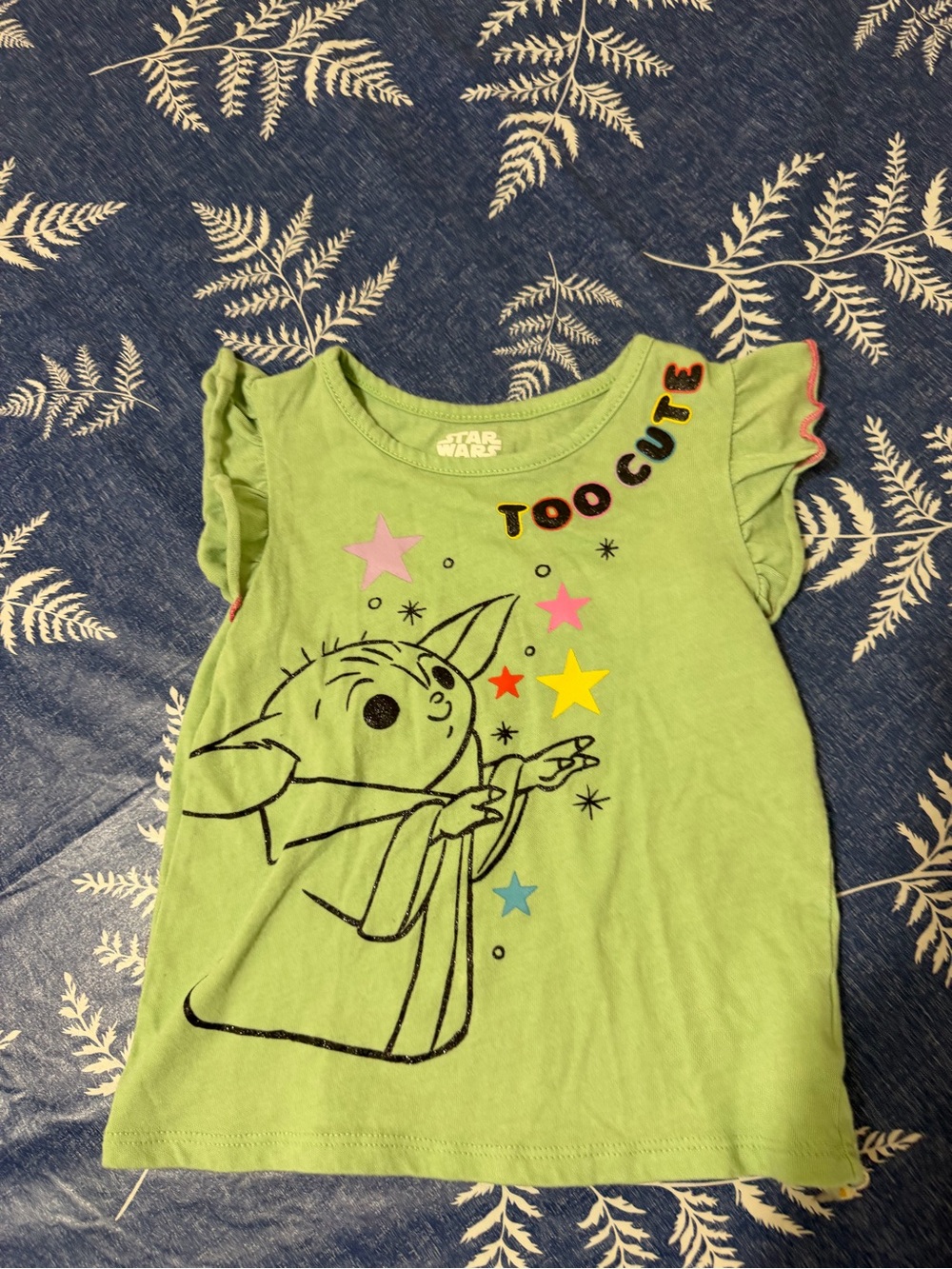 Star Wars Girls' Light Green Grogu Too Cute' Tee